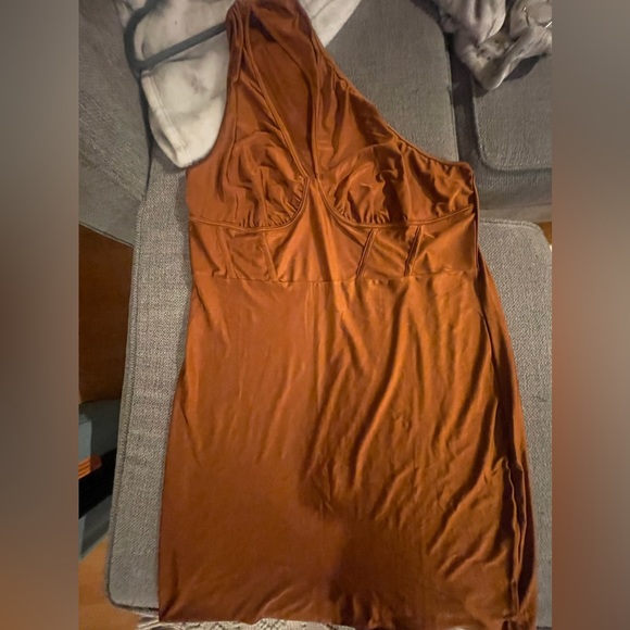 Shein Plus One Shoulder Cut Out Bodycon Dress - Picture 3 of 4